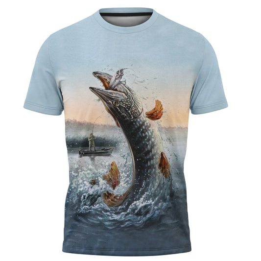 T-Shirt Pike Fishing F049