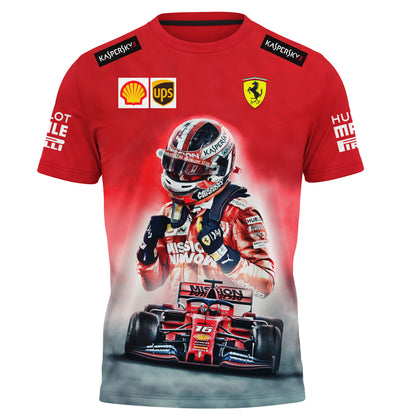 T-Shirt Charles Leclerc Ferrari F1 D038