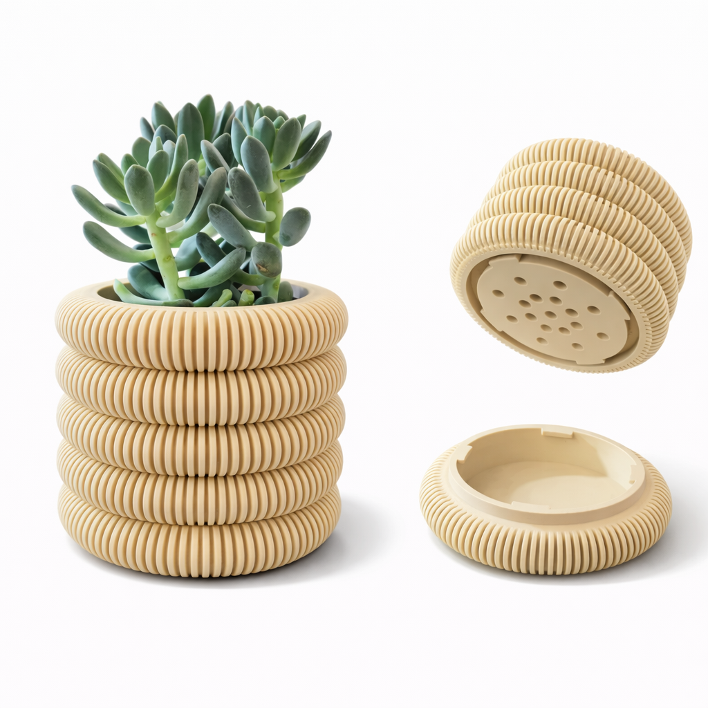 Macetero con bandeja de goteo