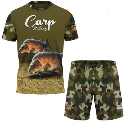 T-Shirt and Shorts Camouflage Carp F039