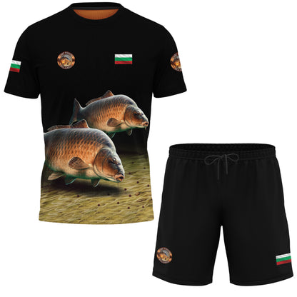 T-Shirt and Shorts Black Carp F040